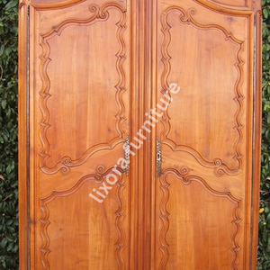 Luxury Handcrafted Solid Wood 2 Door <b>Wardrobe</b> Ornate French Provincial Carving Antique Cherry Finish - Product Image 6
