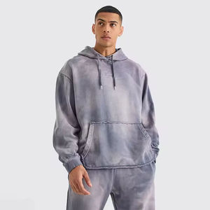 Men's Tie Dye Fleece Hoodie And Pants <b>Set</b> Plus Size Casual Autumn Wear 100% Cotton <b>Knitted</b> Drawstring Sweatshirt Tracksuit - Product Image 6