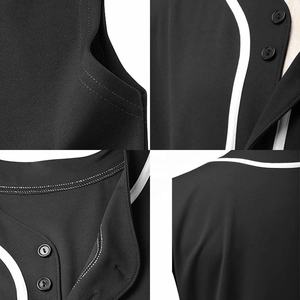 Design personnalisé Maillot de baseball solide sans manches Gilet à boutons complets Maillot de baseball sans manches avec nom personnalisé - Product Image 6
