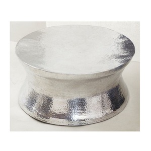 Fabricant de tambour moderne en métal et aluminium Table basse en métal Table basse en métal en laiton martelé Utilisations dans la maison Bar Café - Product Image 6