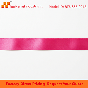 Cinta de Satén Rosa de 25mm, 100% Poliéster, de una Sola Cara, Resistente al Encogimiento, Paquete de 5 Rollos x 8 Metros, para Decoración de Escaparates y Exhibiciones - Product Image 6