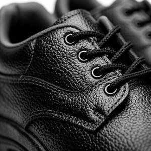 Men's Steel Toe Safety Shoes Leather Upper Rubber Outsole Lace-up <b>Waterproof</b> Breathable Mesh Lining Black Construction <b>Work</b> - Product Image 5