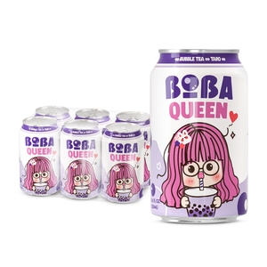 เครื่องดื่มชาบับเบิ้ล Boba Queen 5รสชาติ | ของแท้, มัทฉะ, เผือก, น้ำตาลทรายแดง, กาแฟกระป๋อง330มล. พร้อมไข่มุก Boba - Product Image 4