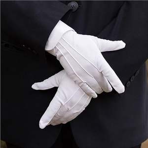 Guantes Formales de Cuero Blanco para Esmoquin, Guardia de Honor, Desfile, Uso General, Flexibles - Product Image 5