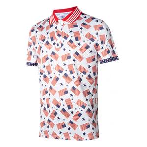 Chemise de golf décontractée pour homme à col rigide, manches courtes, respirante, en molleton, avec logo personnalisé imprimé numériquement sur le devant - Product Image 3