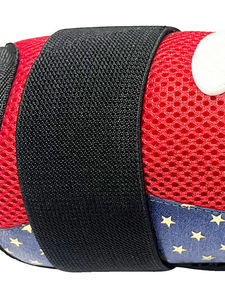 Coudières en maille rouge avec sangles noires, équipement de protection respirant pour le basketball, unisexe, ajustement universel, fermeture auto-agrippante - Product Image 6