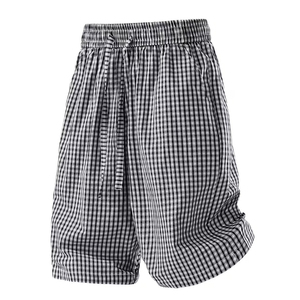 Men's Cotton <b>Polyester</b> <b>Shorts</b> Bermuda Gingham <b>Shorts</b> Relaxed Fit Quick Dry Gym <b>Shorts</b> Casual Breathable Elasticated Waist - Product Image 6