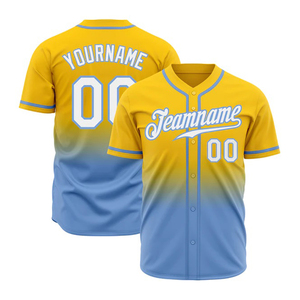 Vente en gros de maillots de baseball personnalisés de haute qualité pour hommes, uniformes respirants, t-shirts pour baseball et softball, couleur unie, polyester - Product Image 1