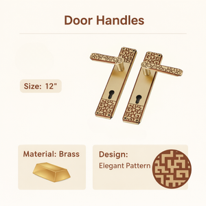 Premium Solid Brass <b>Door</b> <b>Handle</b> <b>Set</b> with Mortise Lock | Luxury Lever <b>Handles</b> for Interior <b>Doors</b>,Home & Office Interior Hardware - Product Image 5