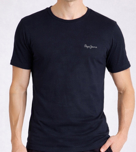 T-shirt en coton uni pour homme avec logo personnalisé OEM, coupe classique, doux, respirant, écologique, col rond, vêtements décontractés de qualité supérieure, streetwear - Product Image 1