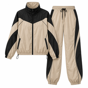 Printed <b>Plus</b> <b>Size</b> Casual Lightweight Breathable Winter Women Fleece Tracksuit Set Half Zip <b>Sweater</b> Jogger Pants - Product Image 1