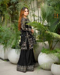 Designer Party Wear Dress with Embroidery Work Elegant Dresses - Product Image 4