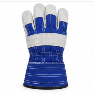 Gants de rigger canadiens en cuir lisse, durables, respirants, flexibles, antidérapants, résistants à la chaleur, avec manchette renforcée, personnalisables - Product Image 2