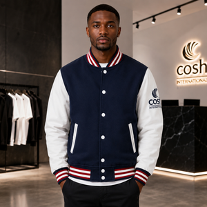 Cosh International High-Quality Winter Varsity <b>Jacket</b> <b>for</b> <b>Men</b> Custom Logo Embroidery Baseball Letterman <b>Jacket</b> OEM & ODM - Product Image 1