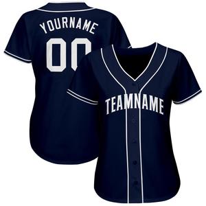 Maillot de baseball personnalisé 100% polyester à séchage rapide, col en V, impression du nom et du numéro de l'équipe, vêtements de sport pour adultes, maillot de softball - Product Image 4