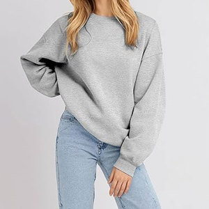 Sudadera Oversize para Mujer, Cuello Redondo, Manga Larga, Forro Polar, Estilo Casual Holgado, Ropa de Otoño e Invierno, Cálida y Cómoda - Product Image 3