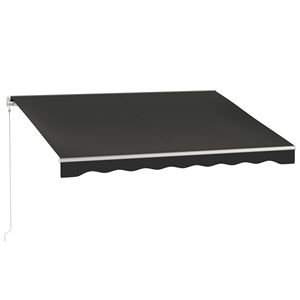 Toldo Retráctil Eléctrico de 10 Pies x 8 Pies con Protección UV, Manivela Manual y Control Remoto para Terraza, Protección Solar - Product Image 1