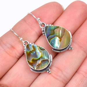 Pendientes colgantes de plata de ley 925 hechos a mano con piedras preciosas, joyería de lujo, regalo para mujer - Product Image 3