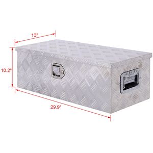 Cassetta Portautensili in Alluminio Resistente da 30 Pollici per Cassone del Camion e Rimorchio, Organizzatore per Pickup, Contenitore Sottoscocca per RV - Product Image 6