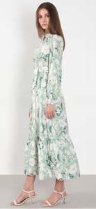 Robe longue pour femme de haute qualité, design personnalisé inspiré des îles du Pacifique, col en V, robe de soirée d'été, manches fendues, grande taille, robe pour femme - Product Image 5