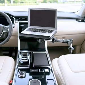 Vehicle Seat Rail Mount Aluminum 4kg Heavy Duty Laptop Telescopic Dual Quick Release Industrial Grade - Product Image 4