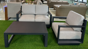 Conjunto de Sofás de Jardín Modernos de Aluminio, Muebles de Exterior para Patio, Conjunto de Asientos para Hotel, Villa, Restaurante - Product Image 1