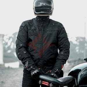 Blouson de moto, veste de moto coupe-vent, équipement de protection intégral pour moto, homologué CE, armure intégrée, livreur - Product Image 2