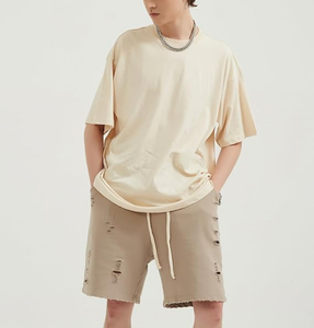 Wholesale OEM Men's Oversized T-Shirts Fashion Loose Fit Crewneck Tshirt Streetwear Heavyweight Short Sleeve Gym Workout Tops - Product Image 4