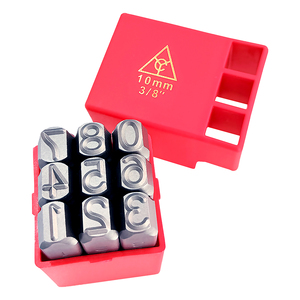 10mm 3/8 inch Steel Number <b>Punch</b> <b>Set</b> 0-9 9pcs Cr-V 6150 HRC 58-62 Sequential Marking Factory Direct OEM/ODM Taiwan - Product Image 2