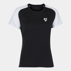 Ensembles d'uniformes de basketball pour femmes, noir et blanc, manches courtes, séchage rapide, respirant, 100% polyester, vêtements d'équipe athlétique, couleurs personnalisées - Product Image 1