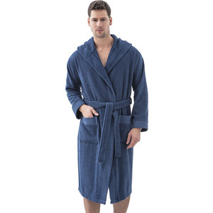 Bata de Baño para Hombre Cozy Lifestyle, 100% Algodón, Transpirable, Manga Larga, con Bolsillos, Cómoda y Relajante para Uso Diario en Casa - Product Image 1