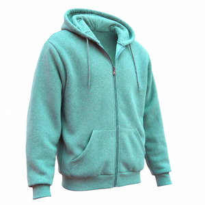 Vêtements d'hiver à manches longues en tissu respirant pour hommes, sweat à capuche zippé, taille adulte, fabrication solide, vêtements décontractés, polaire chaude pour l'hiver - Product Image 3