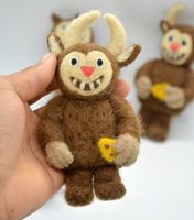 Feutre de laine mignon pour jouets Labubu |   Jouet artisanal doux pour enfants de 5 à 7 ans, crèche et cadeau en provenance du Népal