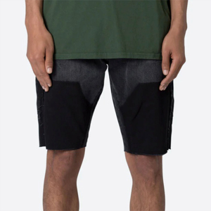 Shorts en jean tissé pour hommes, taille mi-haute élastique, en coton, coupe ample, décontractés, pour l'été, la maison, l'extérieur et le quotidien - Product Image 5