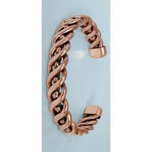 Bracelet en cuivre massif au design unique, réglable, fait à la main, accessoire de bijoux, tendance de la mode unisexe - Product Image 6