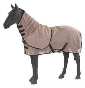 Équipement équestre personnalisé, couverture anti-mouches pour chevaux, vente en gros de produits équestres, couverture en maille anti-mouches pour chevaux avec capuche - Product Image 1