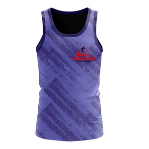 Camiseta sin mangas de tela duradera para sublimación, material transpirable y ligero, textura suave, perfecta para entrenamiento en el gimnasio - Product Image 5