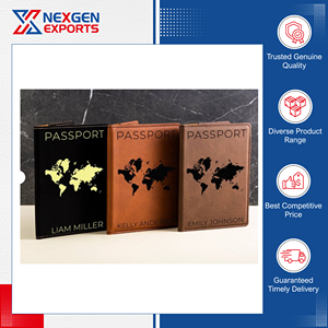 Exclusive Sale on Outstanding Quality Custom Size & Design Genuine Leather Luxury <b>Passport</b> Holder RFID Blocking Bi-Fold Closure - Product Image 5