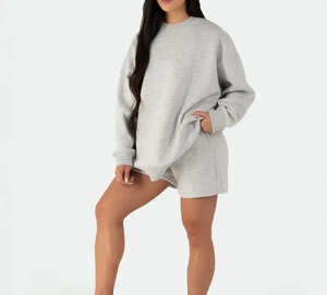 Shorts de Punto Sólido para Mujer, Cintura Media, Cierre Elástico, Estilo Casual, 100% Algodón - Product Image 3