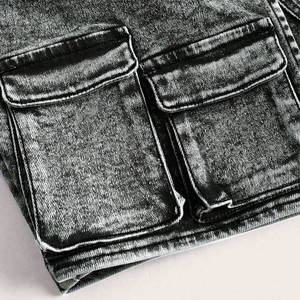 Shorts de Mezclilla Formales para Mujer, Transpirables, de Alta Calidad, Corte Regular, Cintura Media, Estilo Y2K, con Bolsillos Cargo - Product Image 4