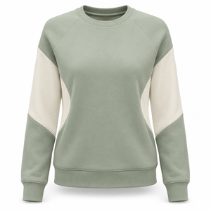 Sweat-shirt court à col rond pour femme, coupe ample, décontracté, uni, respirant, personnalisable, idéal pour l'entraînement - Product Image 1
