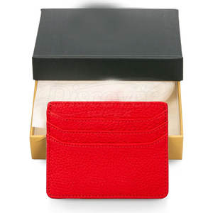 Tarjetero de Cuero a Precio de Fábrica, Color Sólido, Nuevo Diseño, Tarjetero de Cuero con Logotipo Personalizado, Empaque de Tarjetero de Cuero, MOQ Bajo - Product Image 5