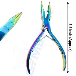 Kit d'outils professionnels durables et réutilisables en acier inoxydable pour extensions de cheveux, ensemble d'installation Micro Link, pinces, aiguilles, fil 5 mm - Product Image 3