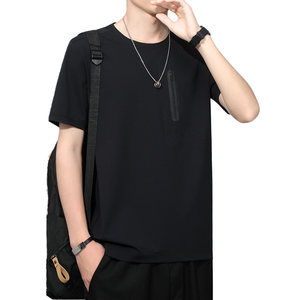 เสื้อยืดแขนยาววินเทจผู้ชาย ผ้าฝ้ายถักคุณภาพสูง สีตามสั่ง มีกระเป๋าซิป ระบายอากาศได้ดี เป็นมิตรกับสิ่งแวดล้อม ทรงหลวม - Product Image 1