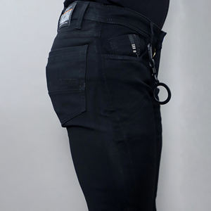 Jeans Negros Elásticos de Cintura Media para Hombre, Estilo Nuevo, Personalizados al por Mayor - Product Image 3