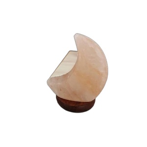High Purity Natural Himalayan Pink Salt Lamp Moon Shaped Light <b>Night</b> <b>Stand</b> Decor - Product Image 4
