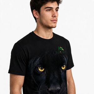 NEXTEX T-shirt unisexe Black Panther en jersey de coton doux noir à col rond décontracté - Product Image 2