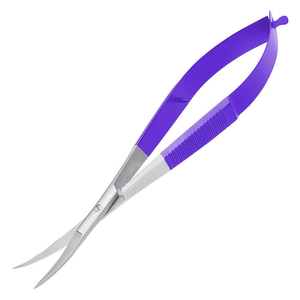 Ciseaux à cuticules professionnels en acier inoxydable à lame incurvée tranchante, manche en acier, logo personnalisé, pour soins des ongles, usage en salon, précision - Product Image 3