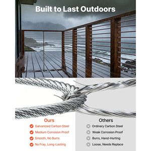 Cavo in Acciaio al Carbonio Zincato da 1/4 di Pollice, Lunghezza 250 Piedi, Resistenza alla Rottura 7000 Libbre, 7 X 19 Fili, Rivestimento in Zinco - Product Image 2