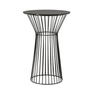 Modern Metal Side <b>Table</b> Round Accent <b>Table</b> Wire Base Hotel Lobby Living Room Furniture - Product Image 2